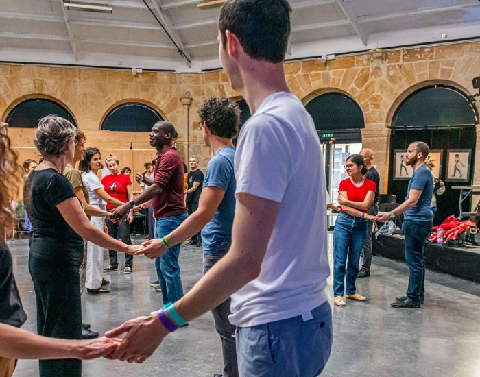 Démonstration de lindy hop au festival.